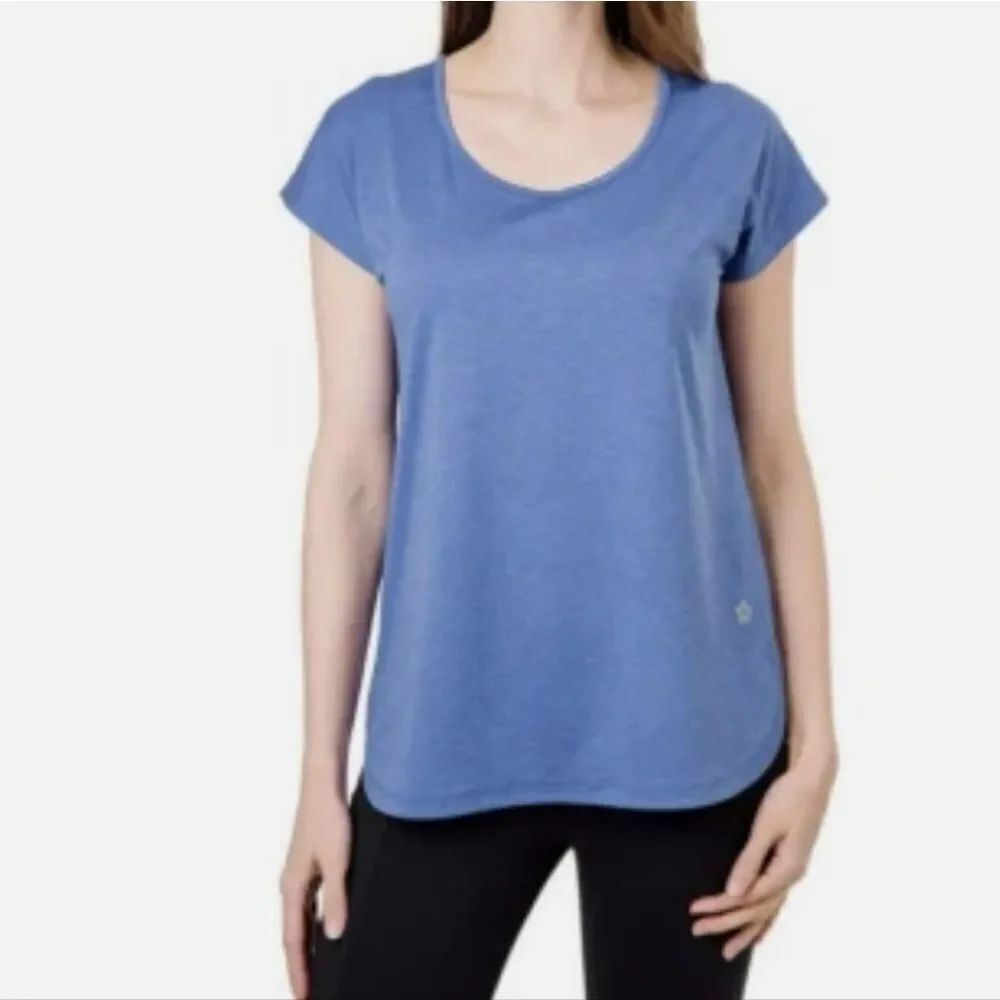 Tuff Women's Ultramarine Active Crisscross Back Short Sleeve Tee